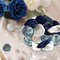 300Pcs Dusty Blue Rose Petals Wedding Table Decor Navy Blue White Dusty Blue Artificial Flower Petals for Wedding Shower Decorations
